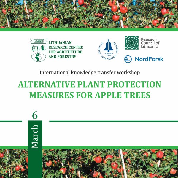 Workshop ALTERNATIVE PLANT PROTECTION MEASURES FOR APPLE TREES
